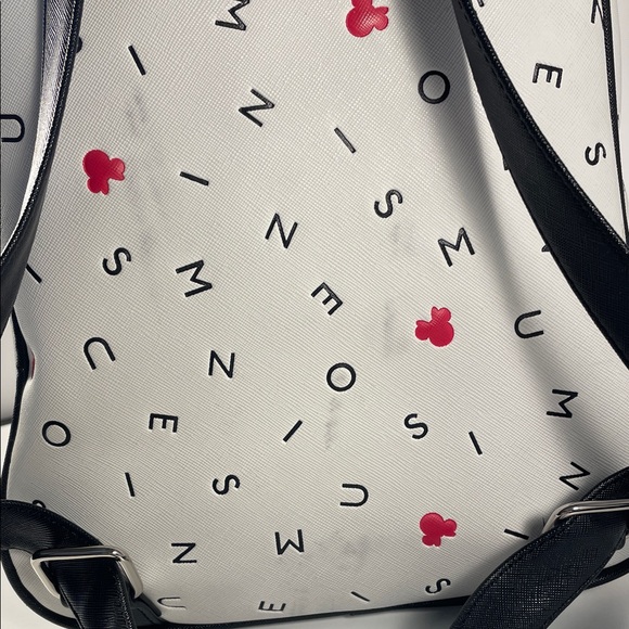 Loungefly Minnie Mouse Backpack -Marks on back and bottom inside main image 2